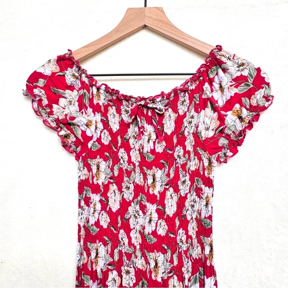 Kindred Red Floral Maxi Dress - Picture 2 of 7